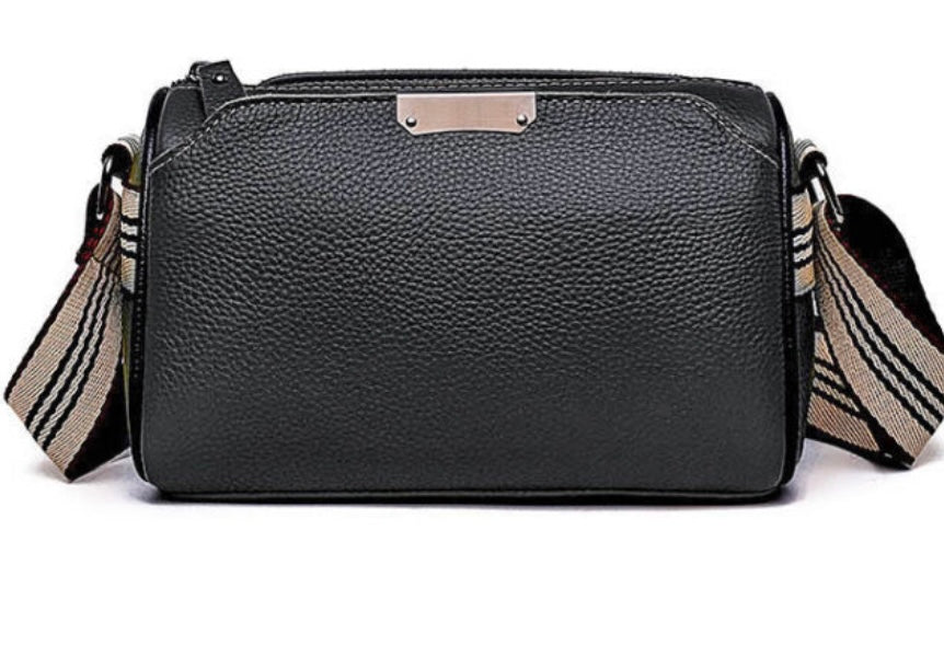 Leather Classic Crossbody in Black