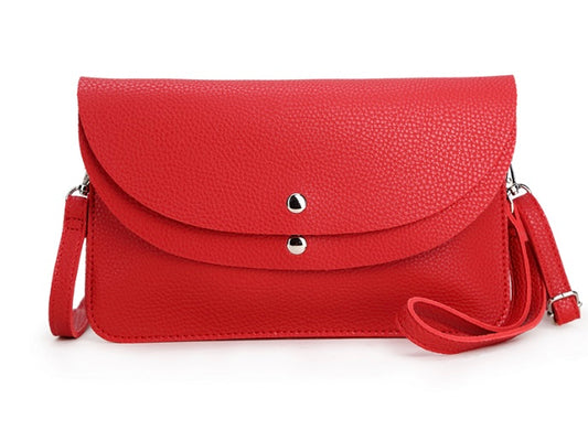 Double Fronted Clutch Bag in Red