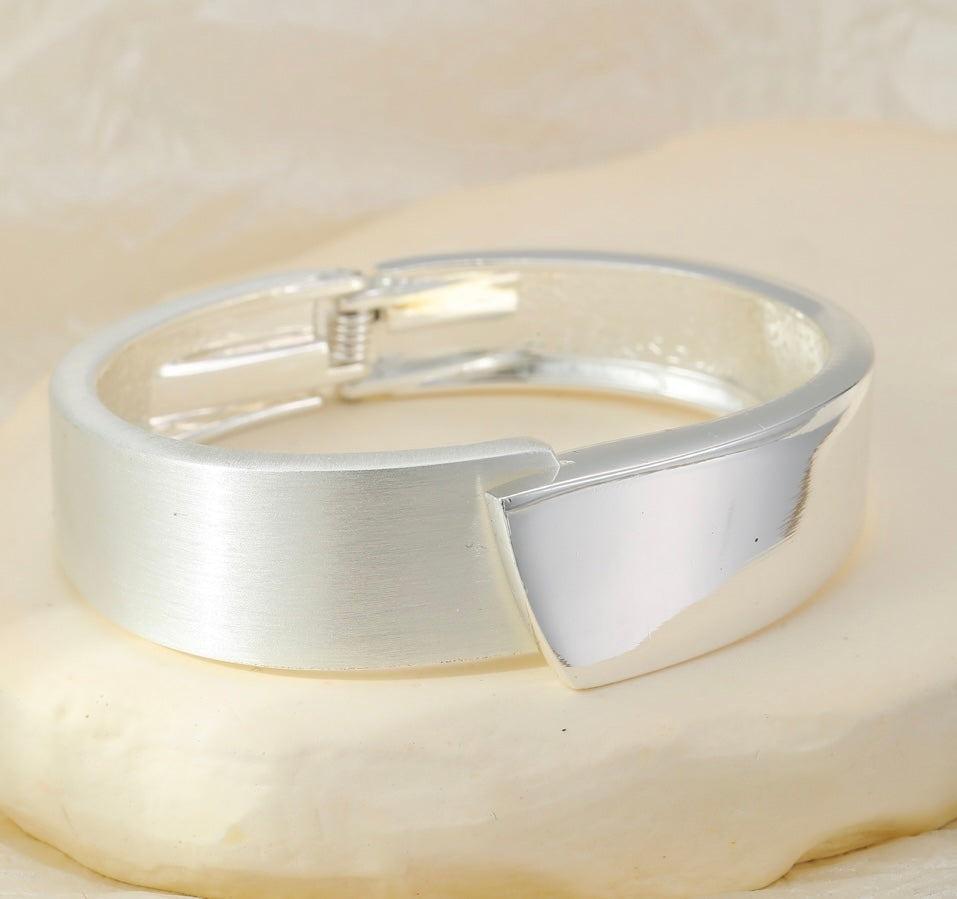 Wide Width Silver Bracelet