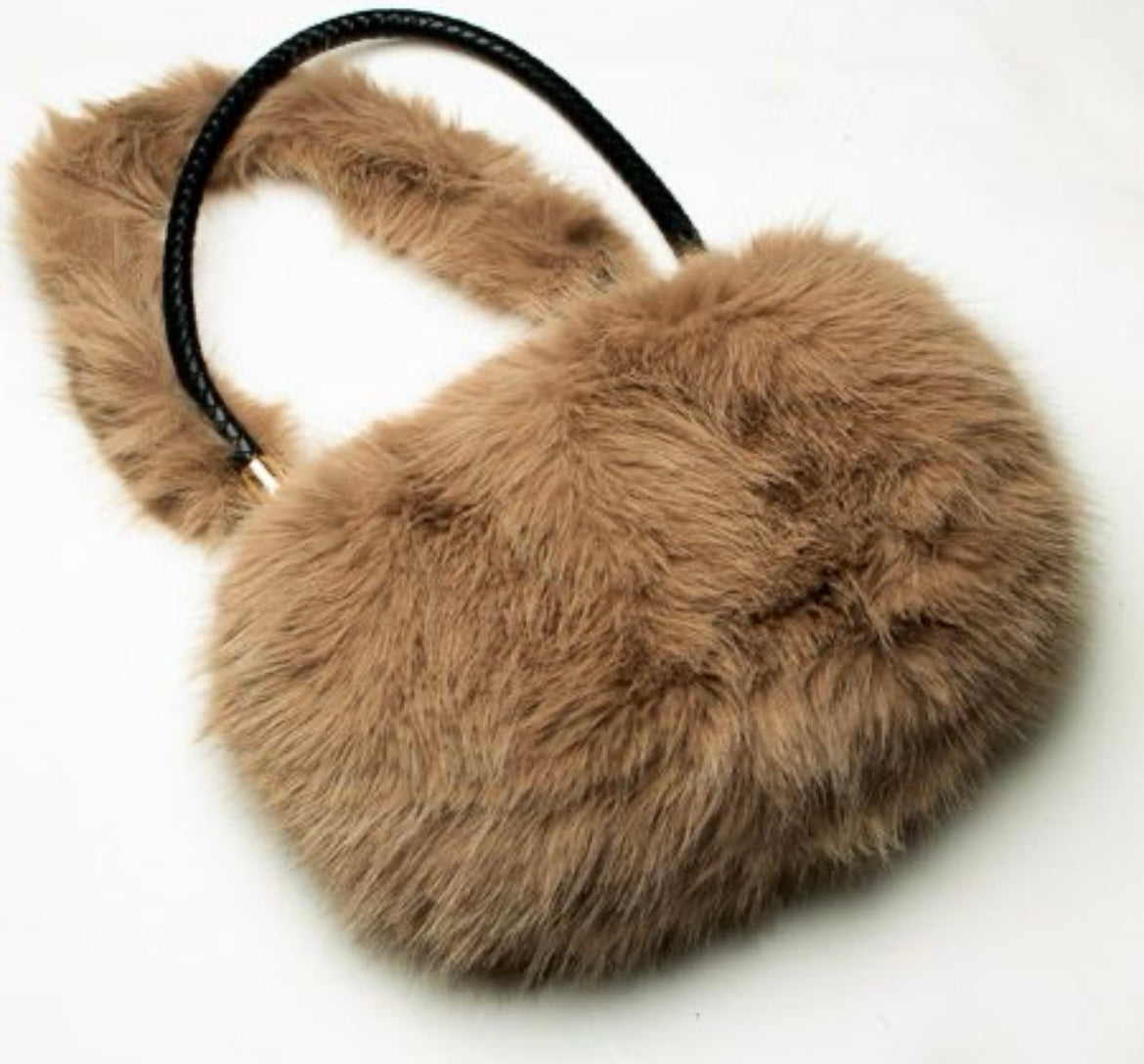 Faux Fur Bag in Coffee