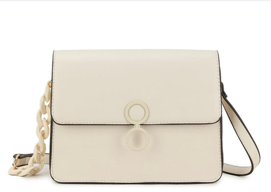 Classic Shoulder Bag in Ivory White