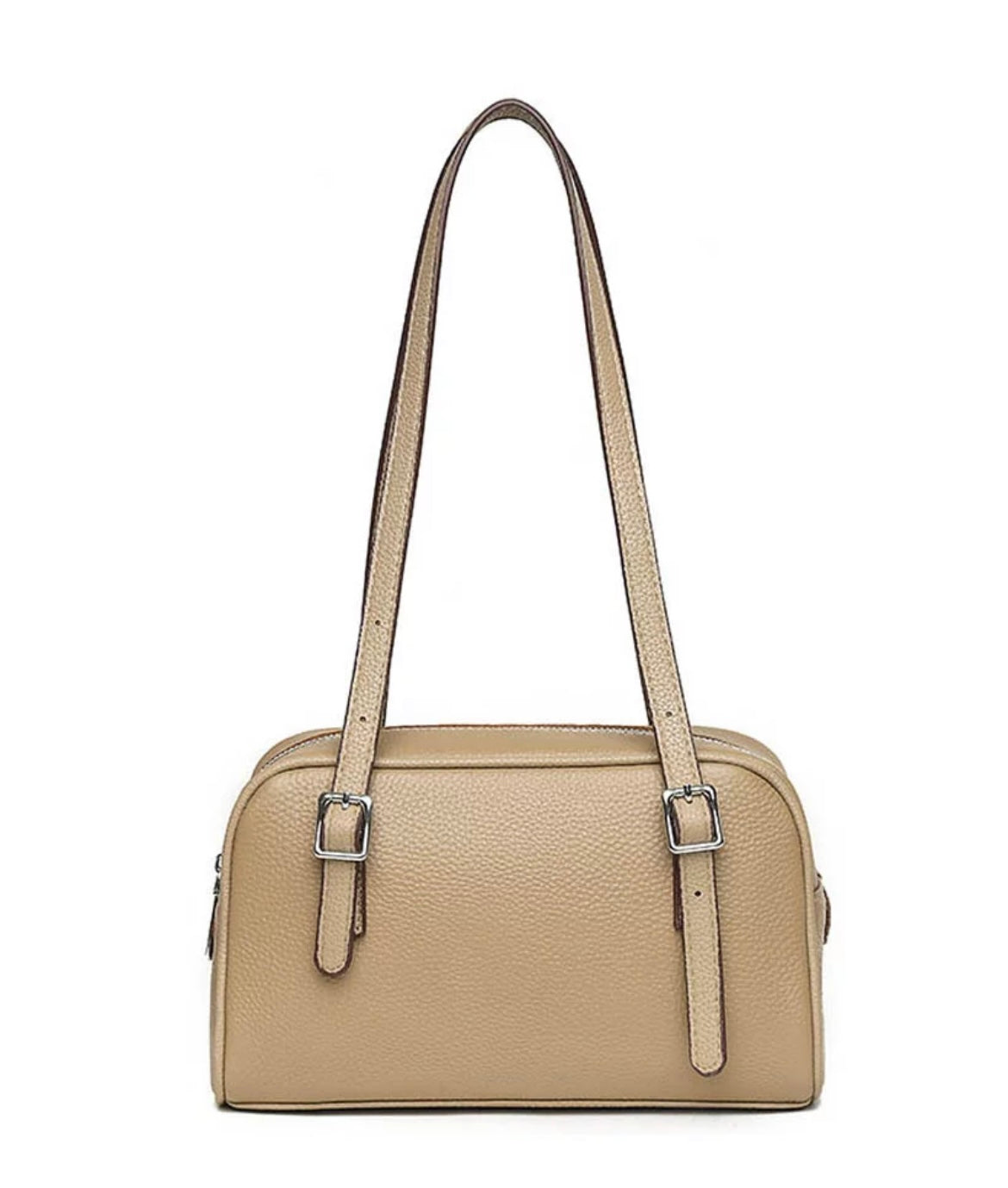 Leather Shoulder Bag in Camel