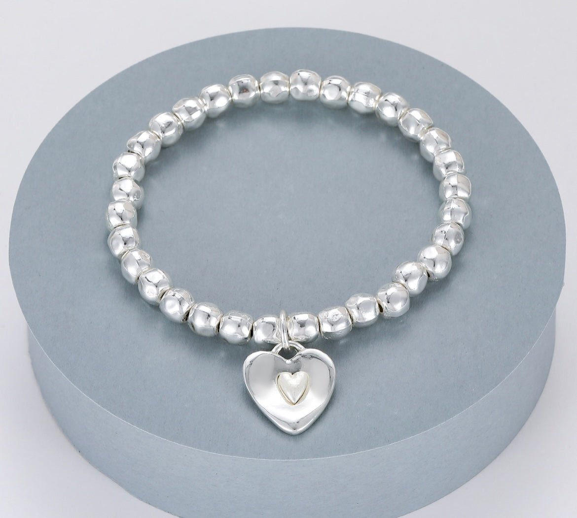 Silver Heart Bracelet
