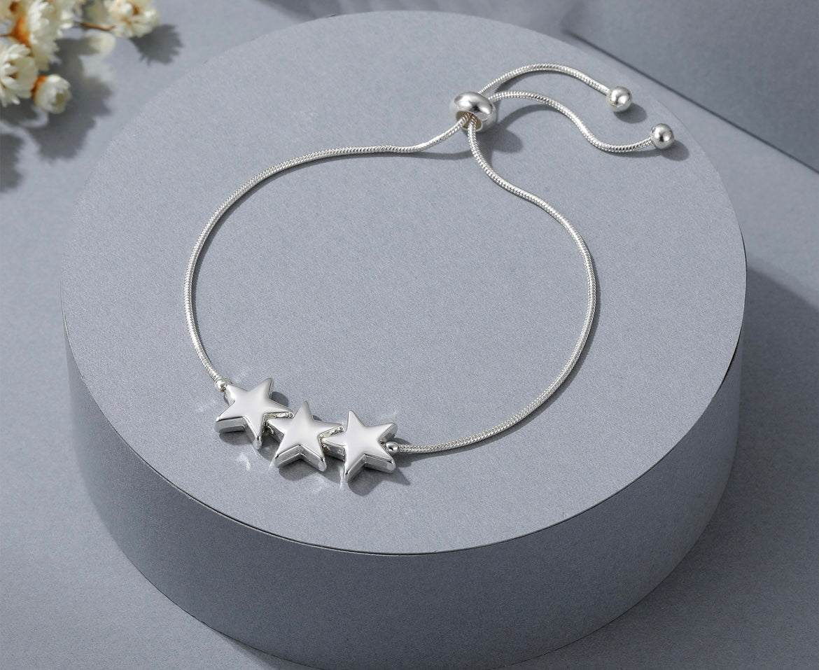 Drawstring Three Stars Bracelet