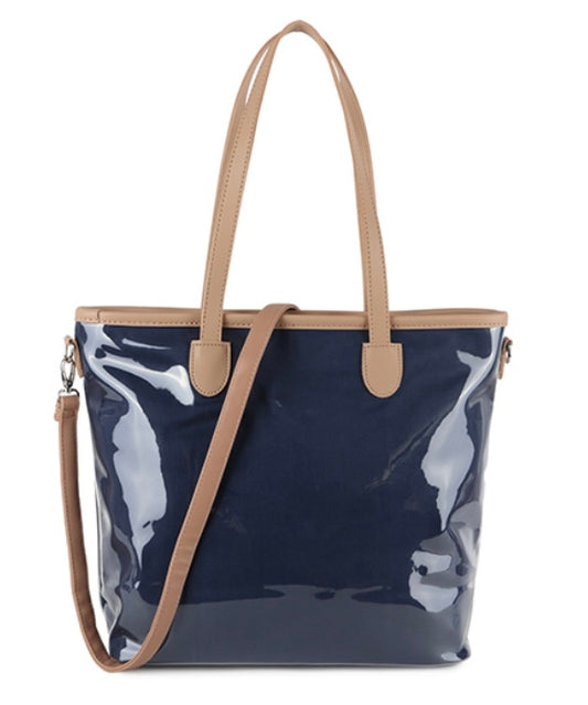 Tote Bag in Navy Blue Large