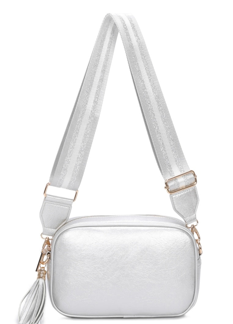 Classic Camera Bag in Metallic Silver