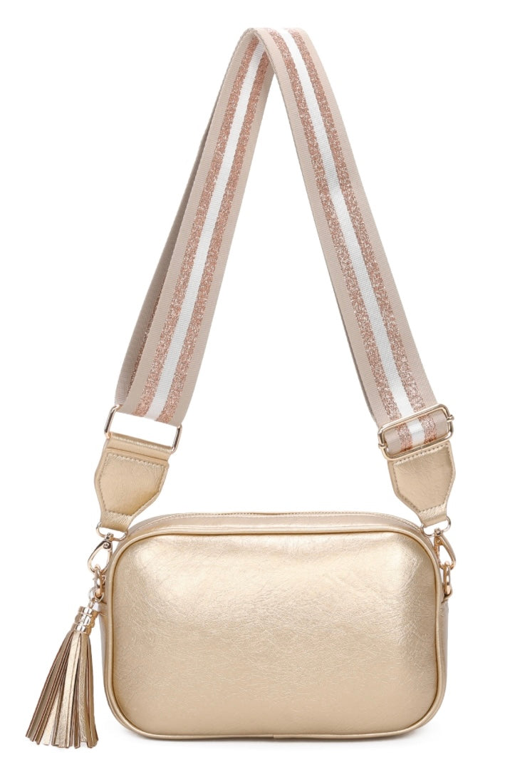 Classic Camera Bag in Metallic Gold