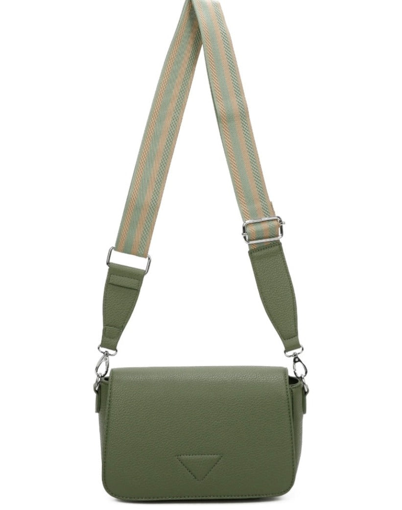 Foldover Front Cross Body in Green