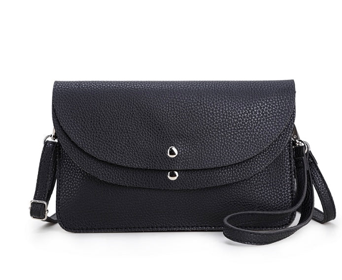 Double Fronted Clutch Bag in Black