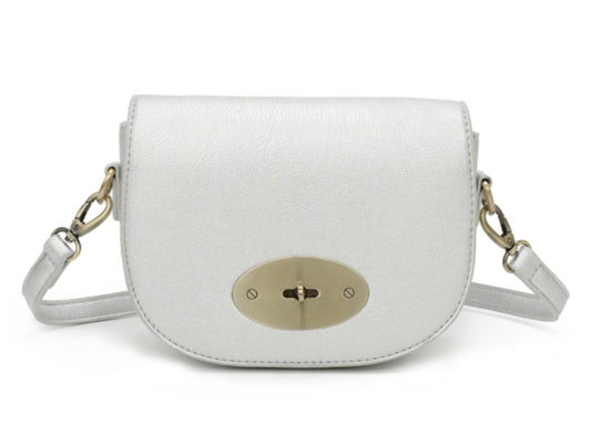 Small Crossbody Bag in Silver