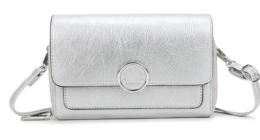 Small Clutch Bag/ Purse in Silver