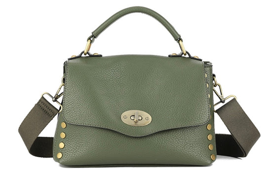 Grab Bag With Wide Strap in Green