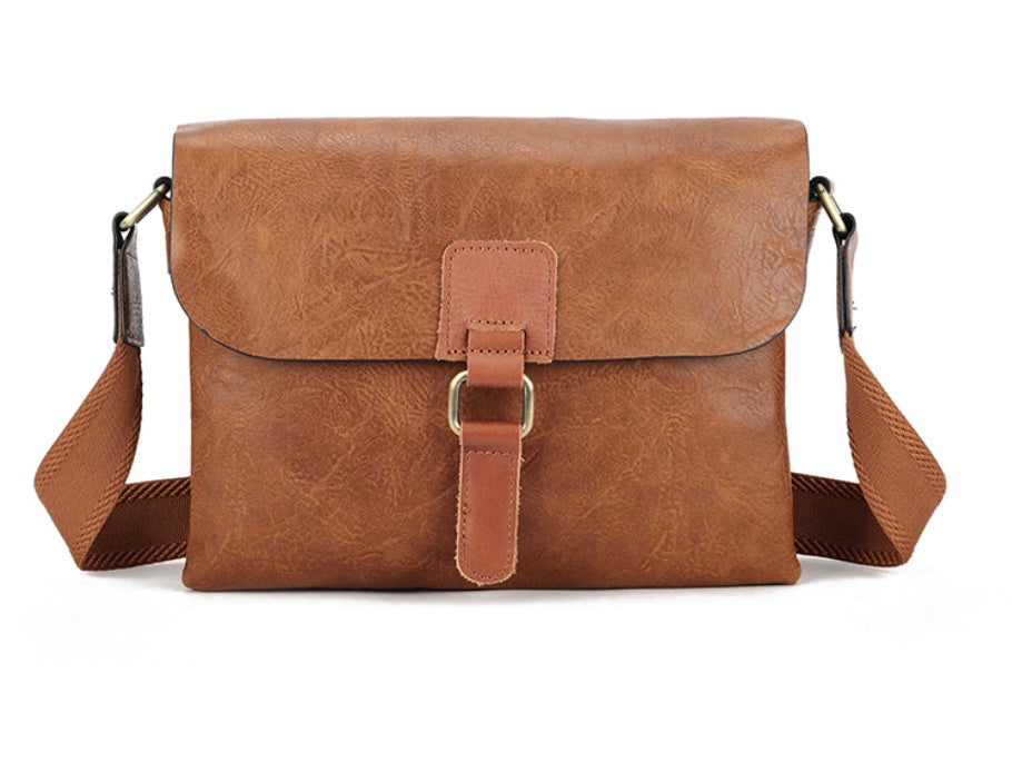 Soft Faux Leather Crossbody in Tan