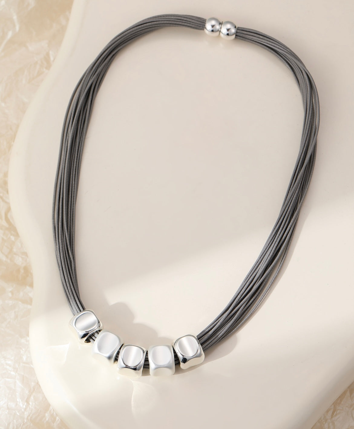 Silver and Grey Necklace