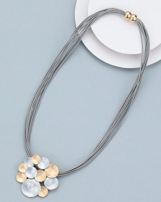 Silver and Gold and Grey Necklace
