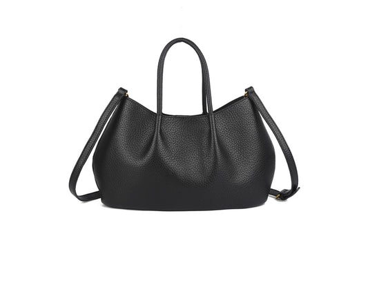Classic Wide Grab/Shoulder Bag in Black