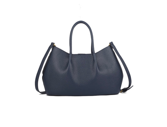 Classic Wide Grab/Shoulder Bag in Navy