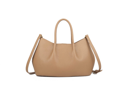 Classic Wide Grab/Shoulder Bag in Khaki
