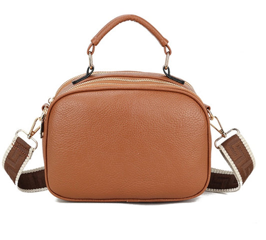 Camera Bag with Grab Handle in Tan