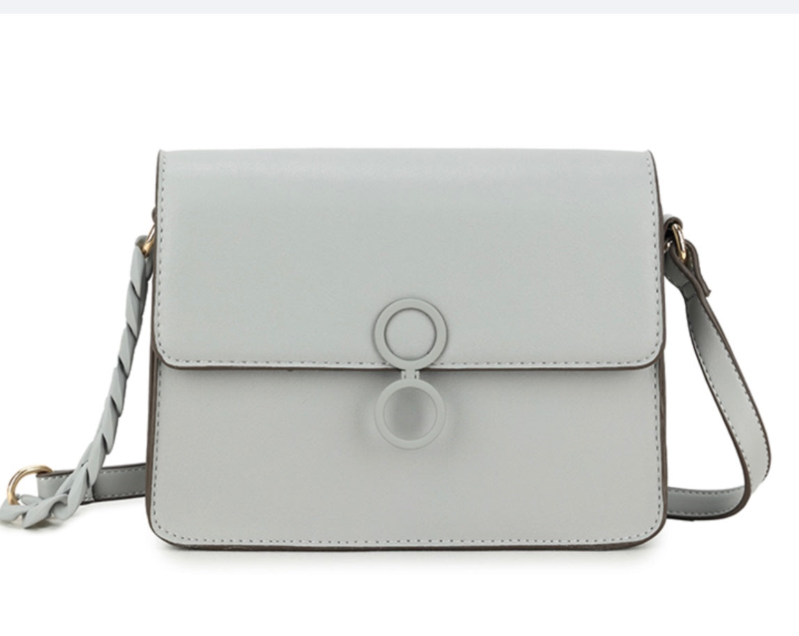Classic Shoulder Bag in Light Grey