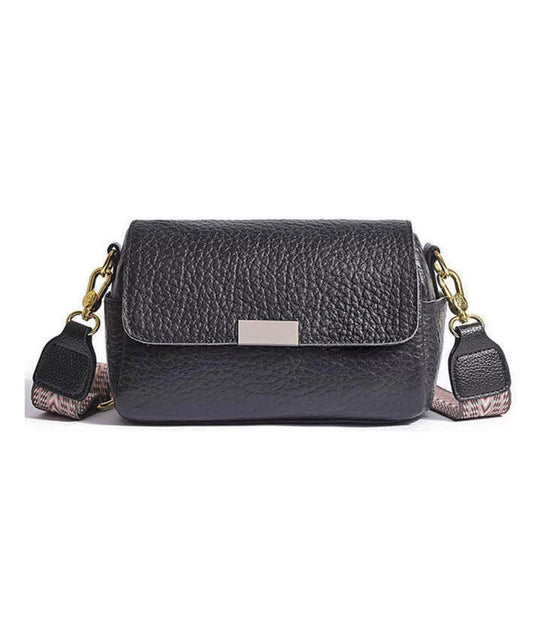 Leather Crossbody Bag in Black