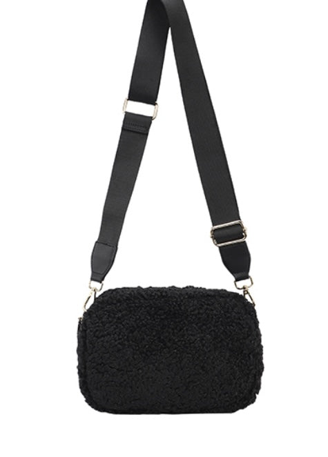 Fleece Camera Bag in Black