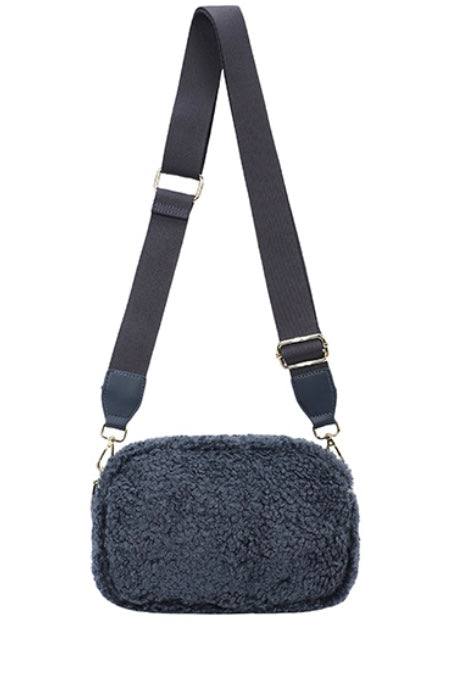Fleece Camera Bag in Dark Blue