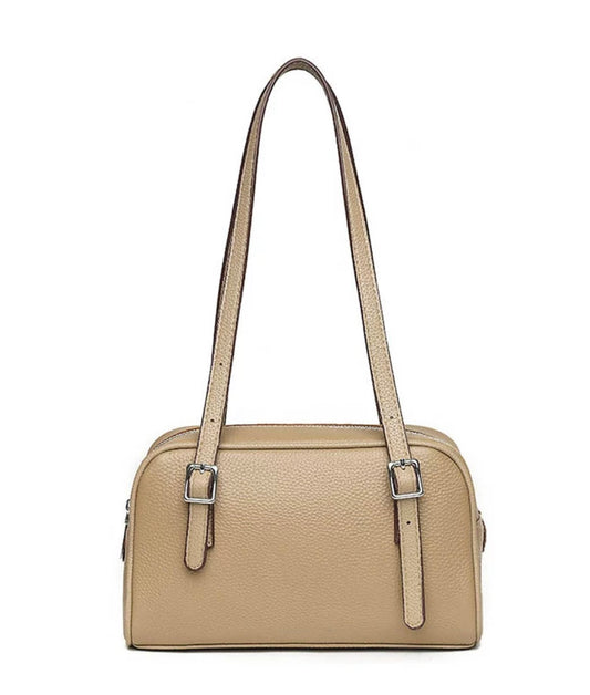 Leather Shoulder Bag in Camel