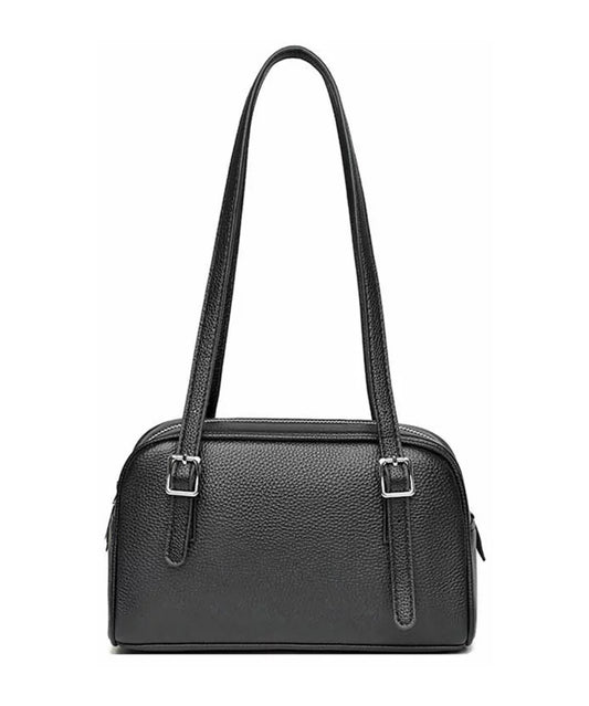 Leather Shoulder Bag in Black